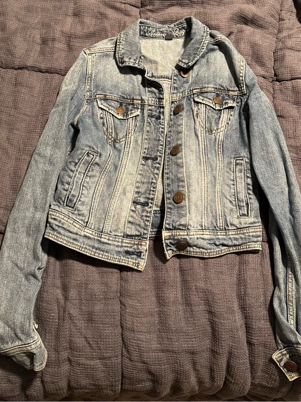 American Eagle Outfitters Light Blue Denim Jacket